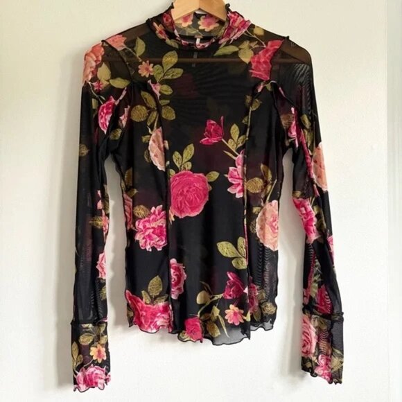Free People Charlie Printed Mesh Top - Picture 4 of 7